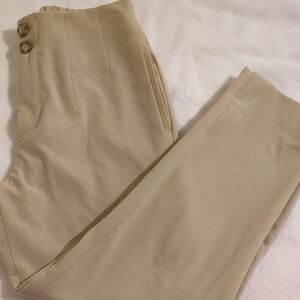 Stylish Tan High-Waisted Pants